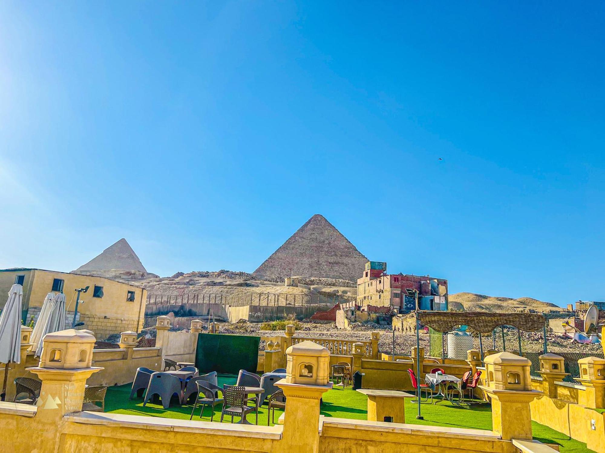 Sidi Hamad Pyramids View Hotel Kafret el-Gabal Kültér fotó