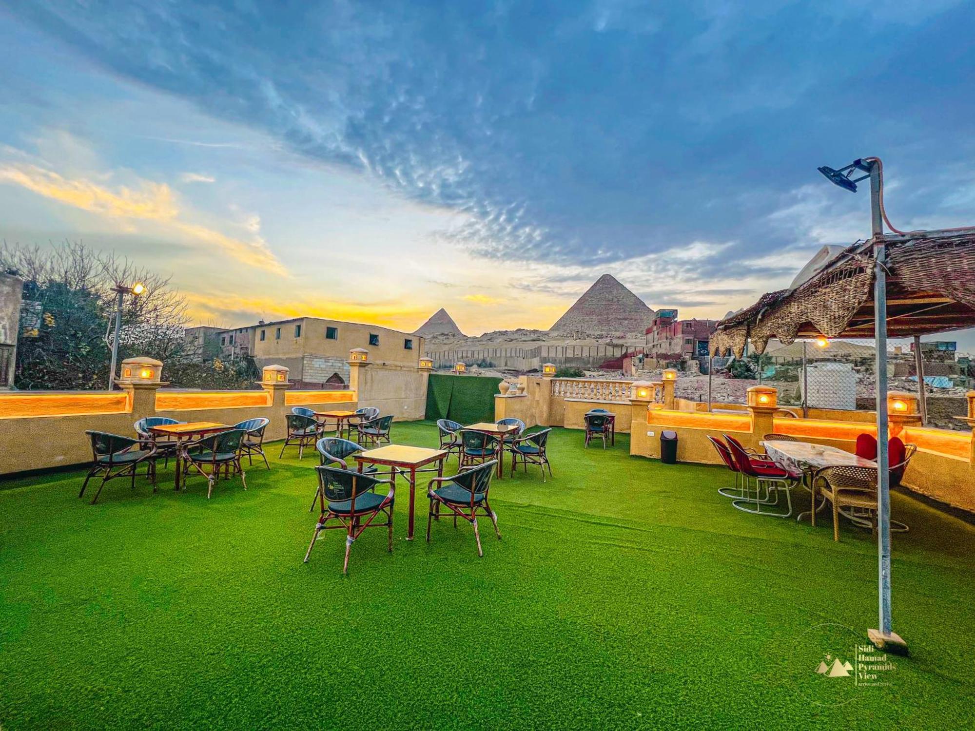 Sidi Hamad Pyramids View Hotel Kafret el-Gabal Kültér fotó